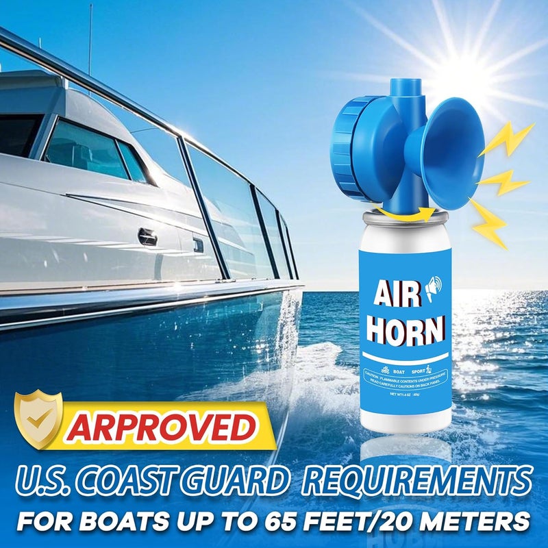 TatHello 1.4oz Boat Air Horn,130DB Loud Mini Safety Bear Horn Can,Air Horns for Self Defense,Emergency,Sporting Events,Camping essentials,2 Pack - Image 3